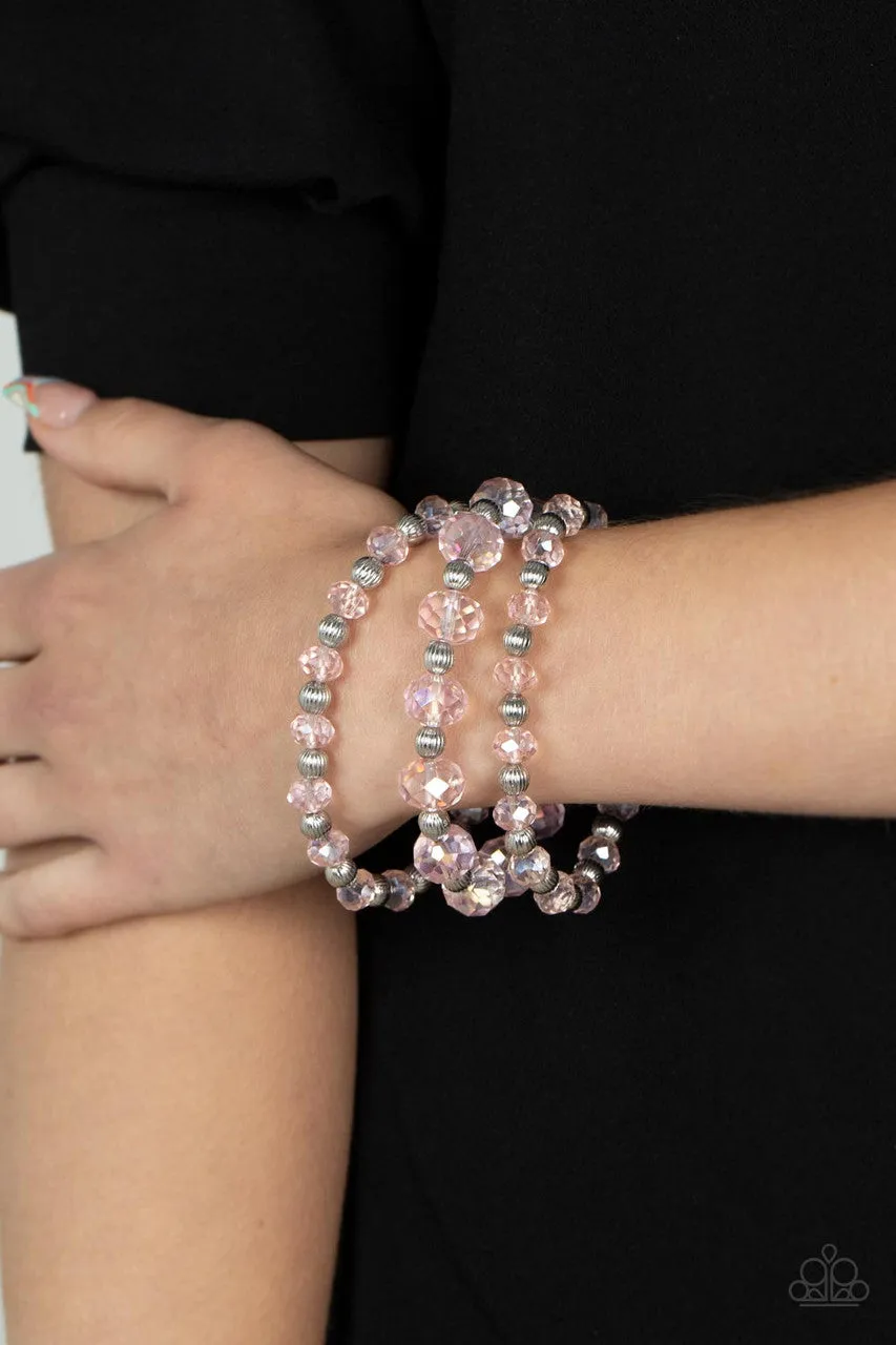 Eiffel Tower Tryst Pink Paparazzi Bracelet