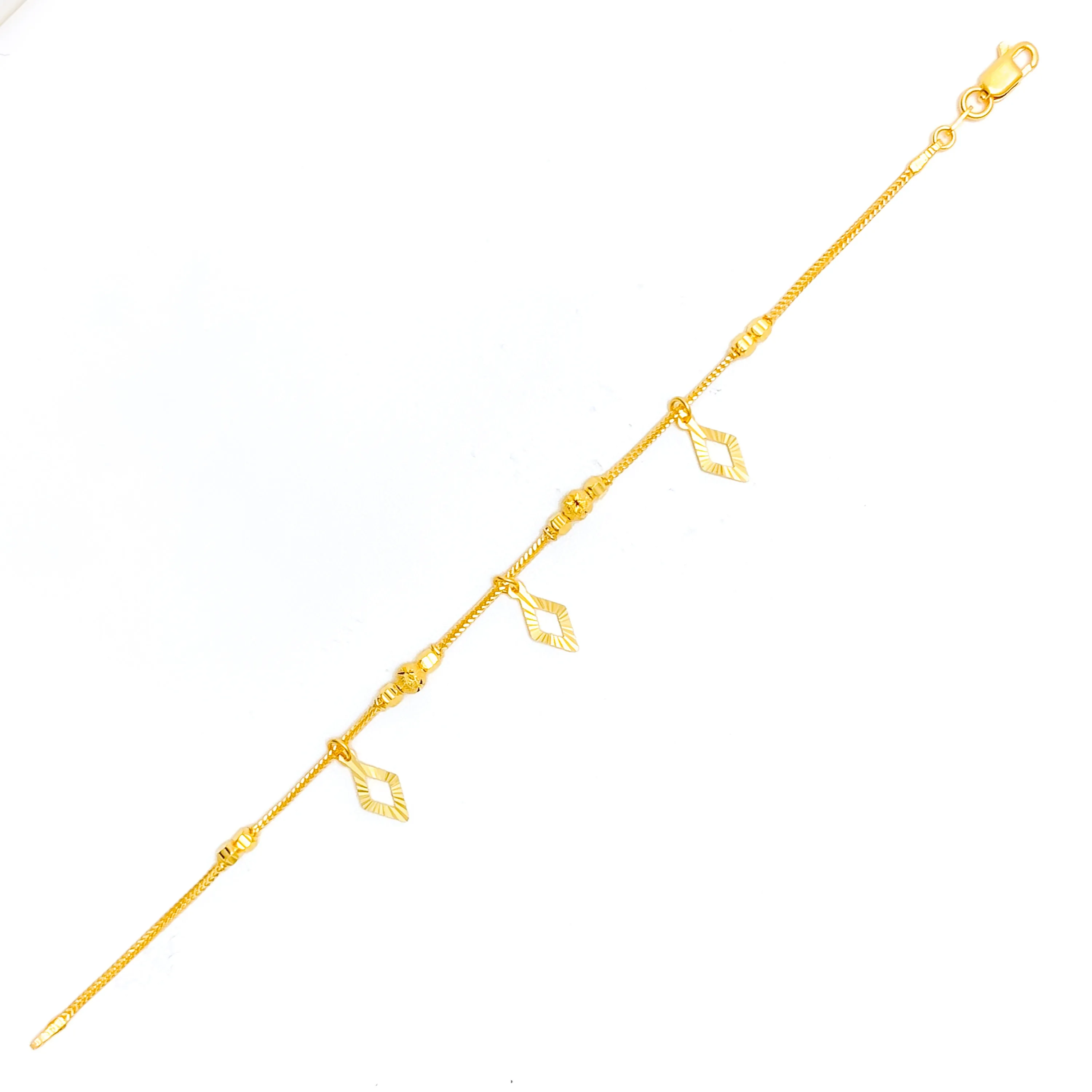 Elevated Adorned 22k Gold Charm Bracelet
