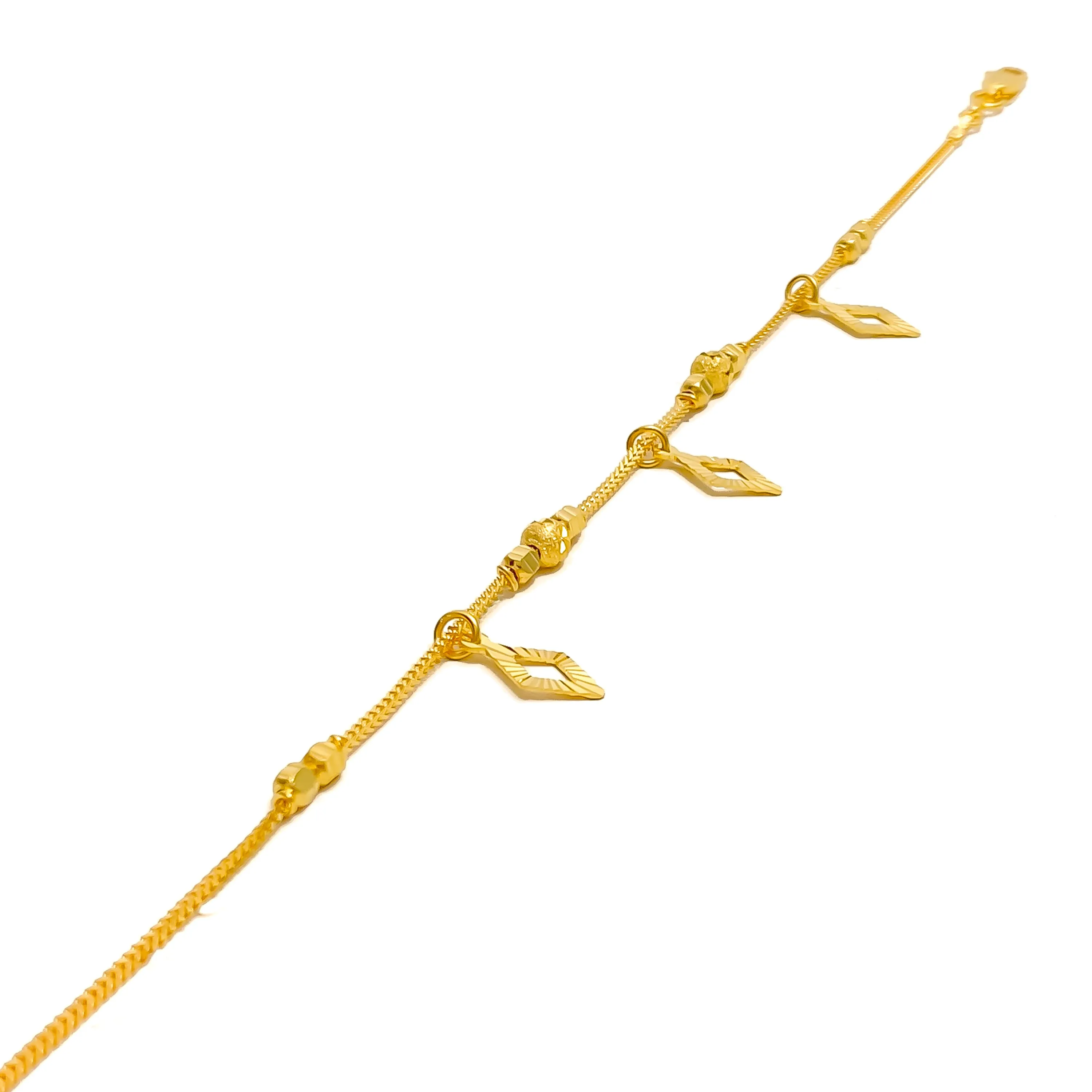 Elevated Adorned 22k Gold Charm Bracelet