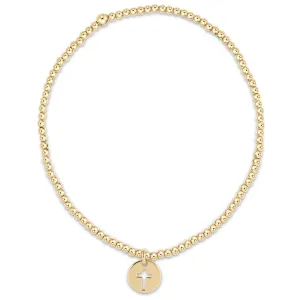 enewton - Classic Gold 2mm Bead Bracelet with Blessed Small Gold Disc