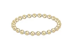 ENewton Classic Grateful Pattern 5mm Bead Bracelet - Mixed Metal