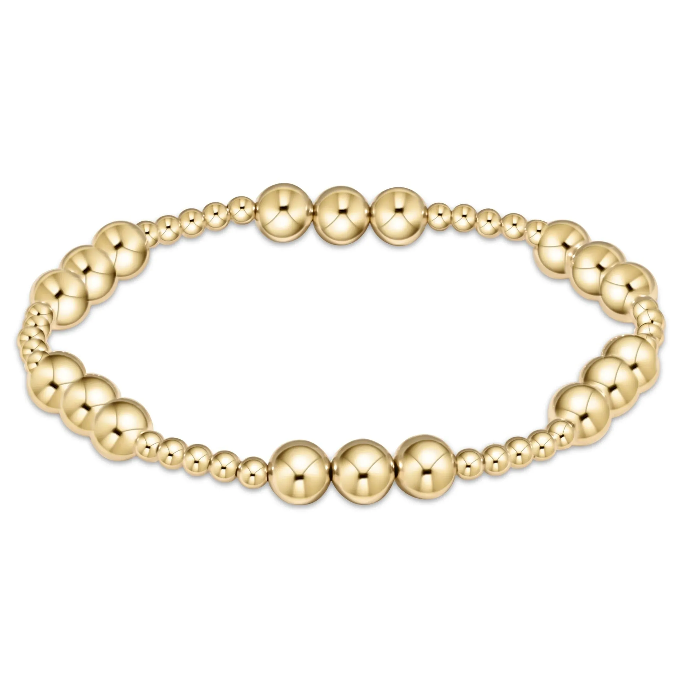 enewton classic joy pattern 6mm bead bracelet - gold