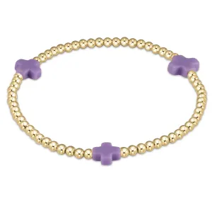 enewton | egirl Signature 3mm Cross Bracelet {Purple}