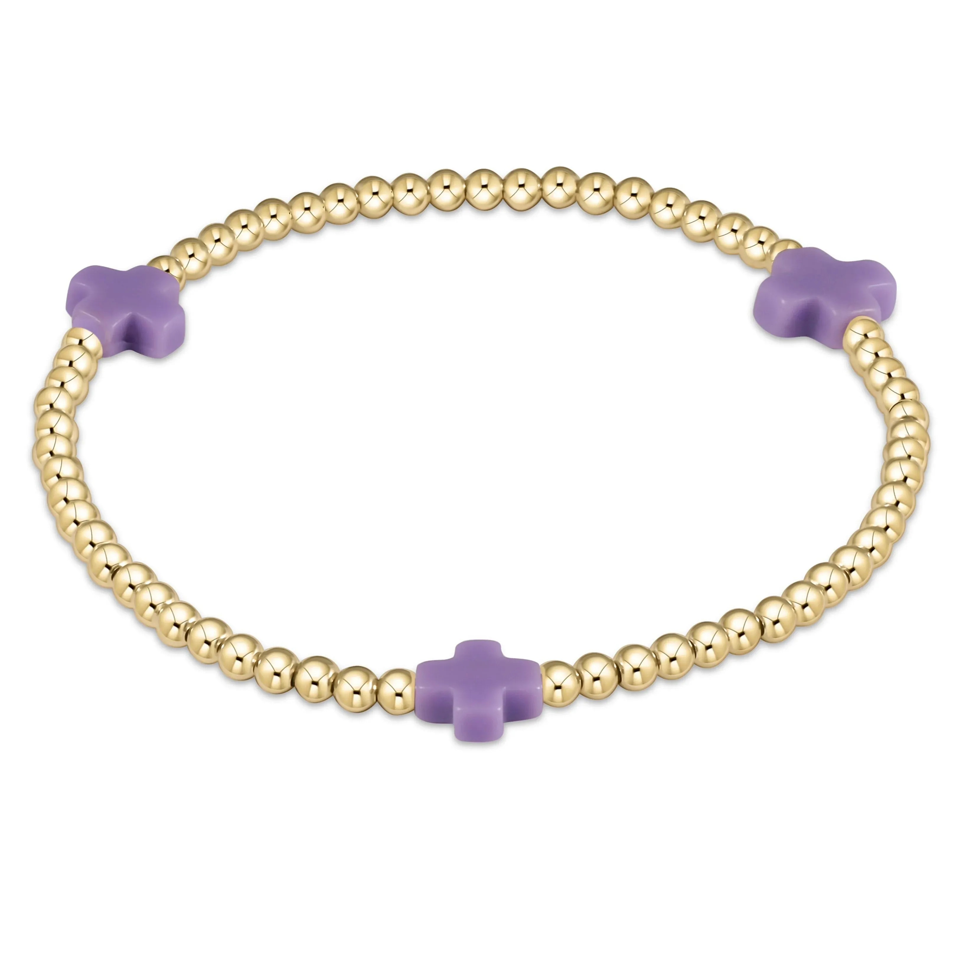 enewton | egirl Signature 3mm Cross Bracelet {Purple}