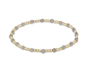 ENewton Gemstone Gold Sincerity Pattern 3mm Bead Bracelet - Labradorite