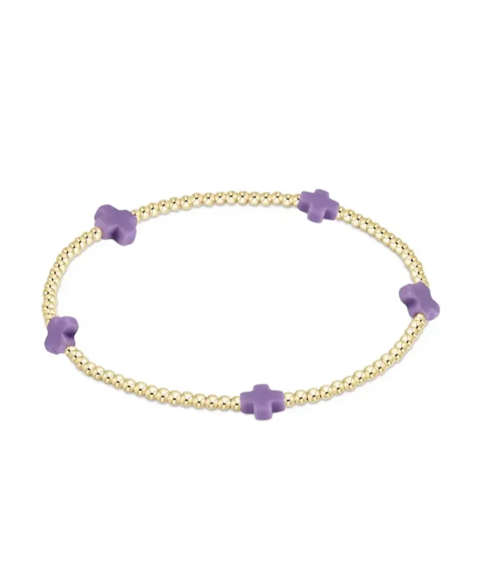 enewton | Signature Cross Small Bracelet - 2mm {Purple}