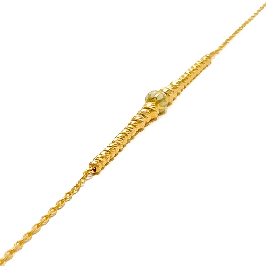 Ethereal Dainty 21k Gold Bracelet