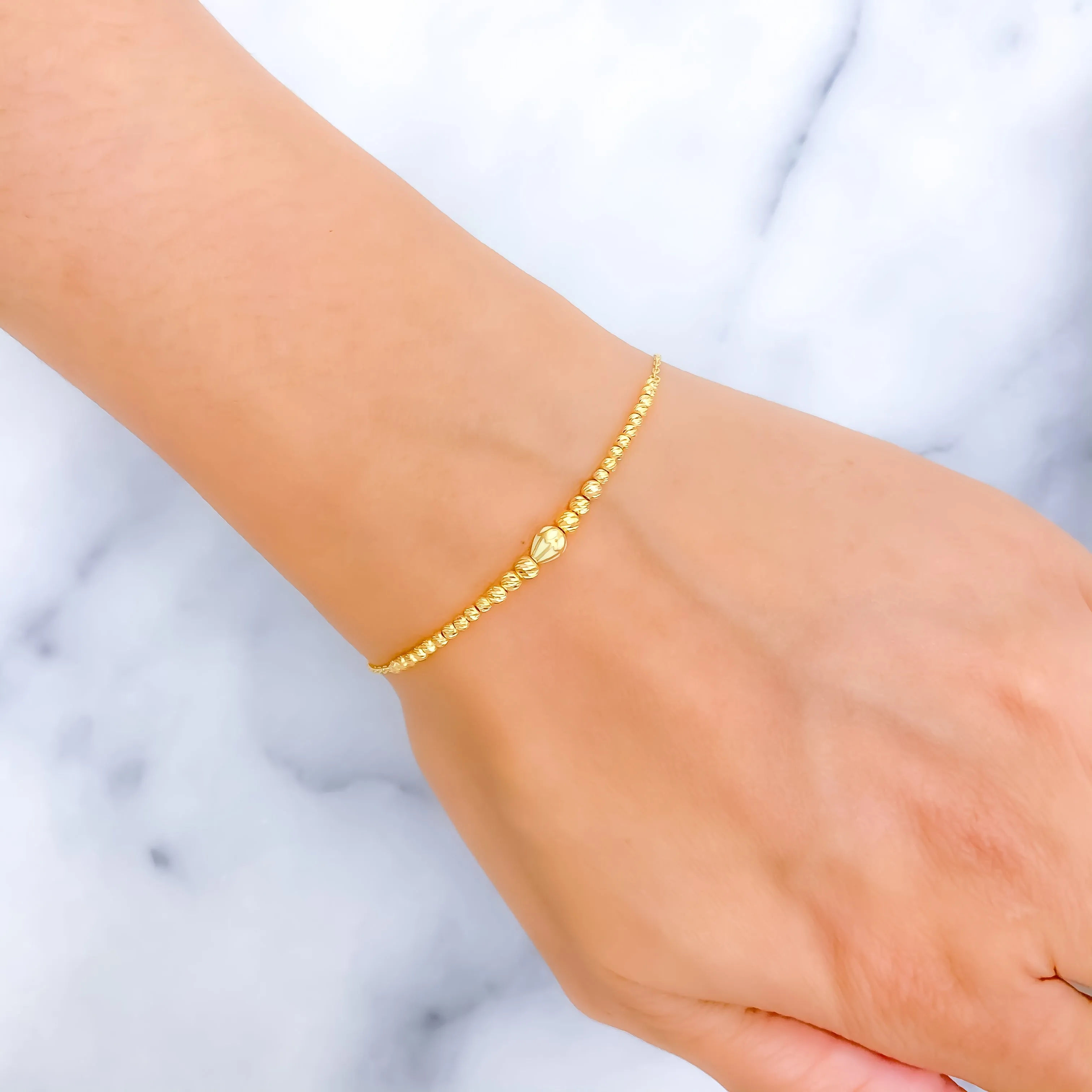 Ethereal Dainty 21k Gold Bracelet