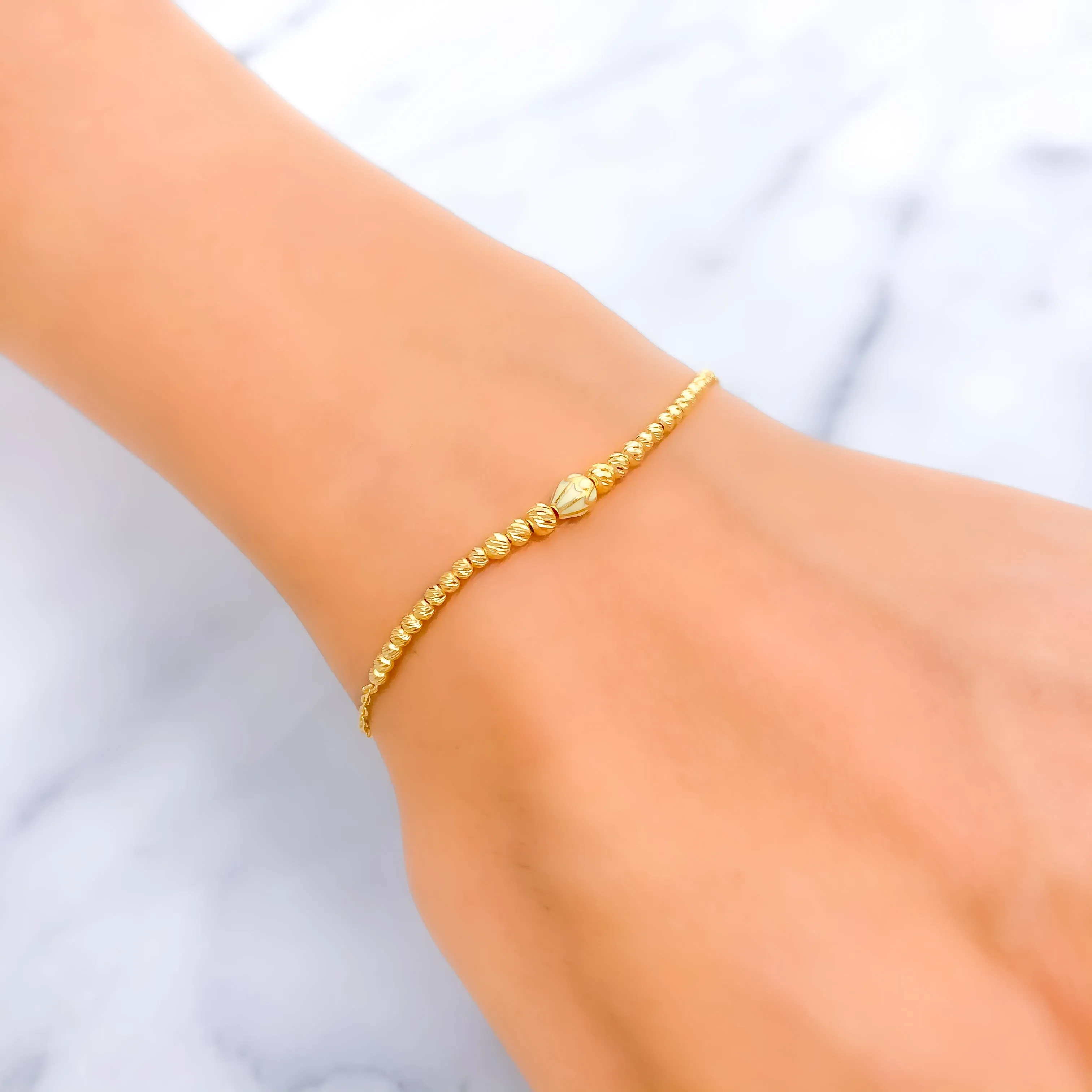 Ethereal Dainty 21k Gold Bracelet