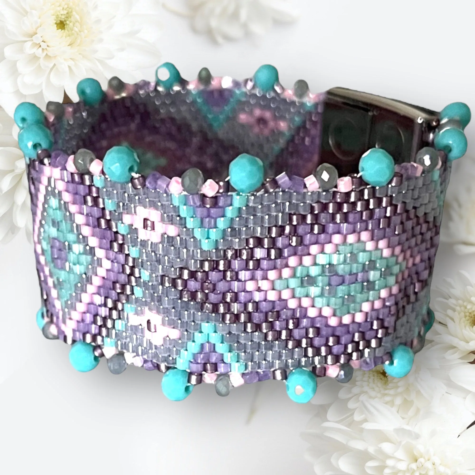 Facettes de bohème rondes 3*4 mm TURQUOISE