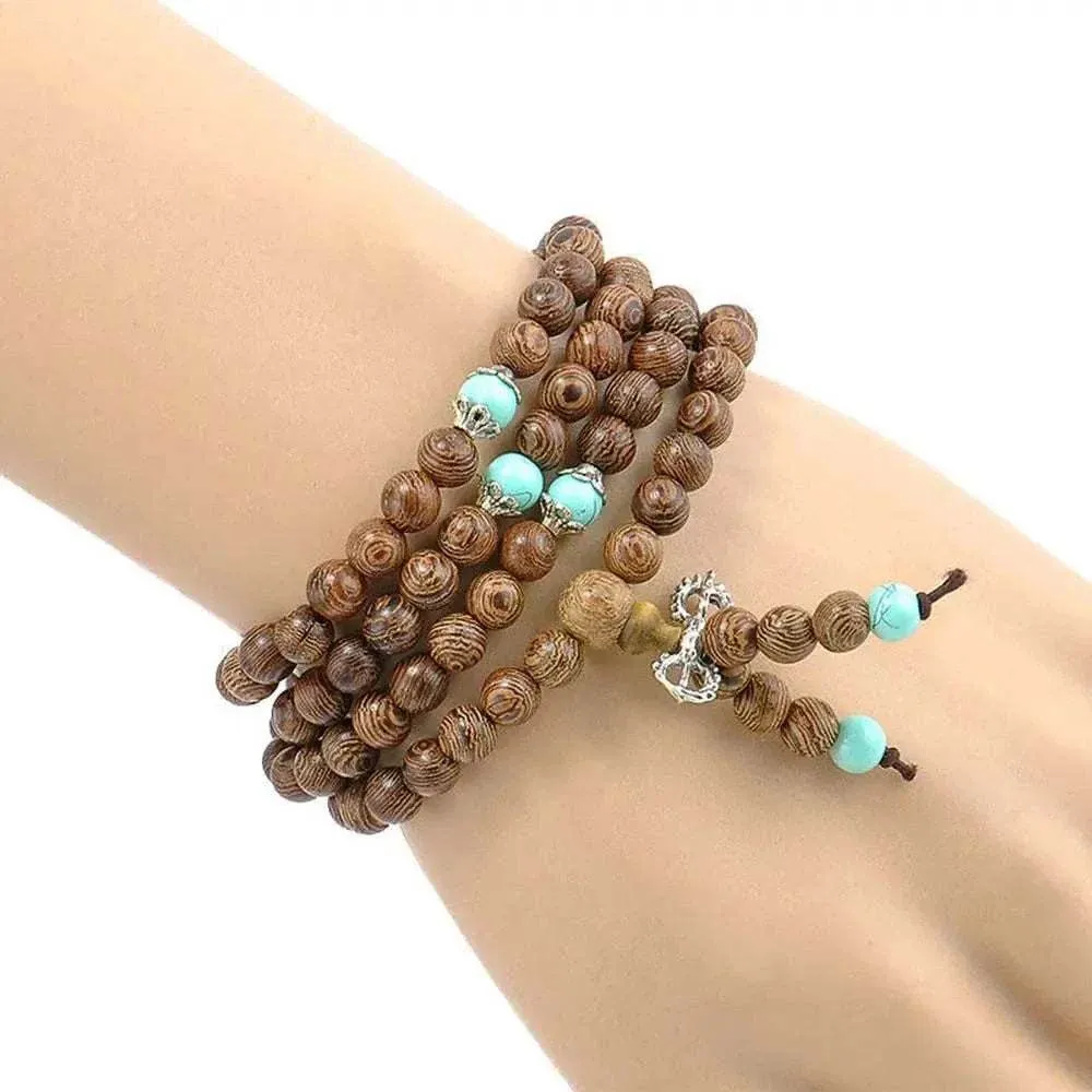 Fashion Sandalwood Buddha Meditation Prayer Bead Mala Bracelet