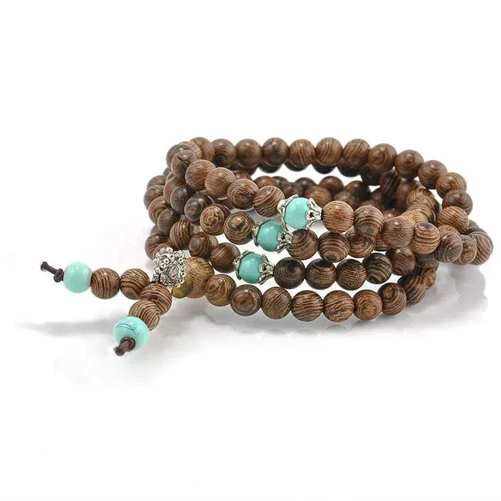 Fashion Sandalwood Buddha Meditation Prayer Bead Mala Bracelet