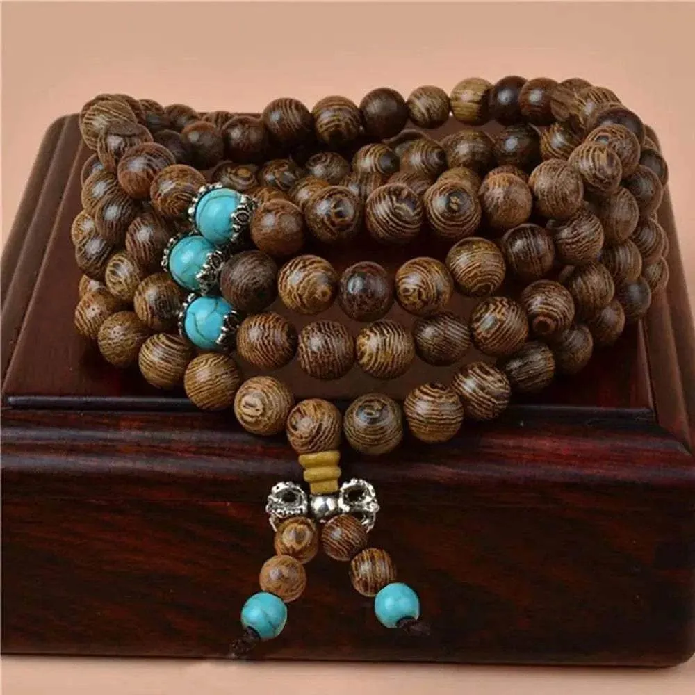 Fashion Sandalwood Buddha Meditation Prayer Bead Mala Bracelet