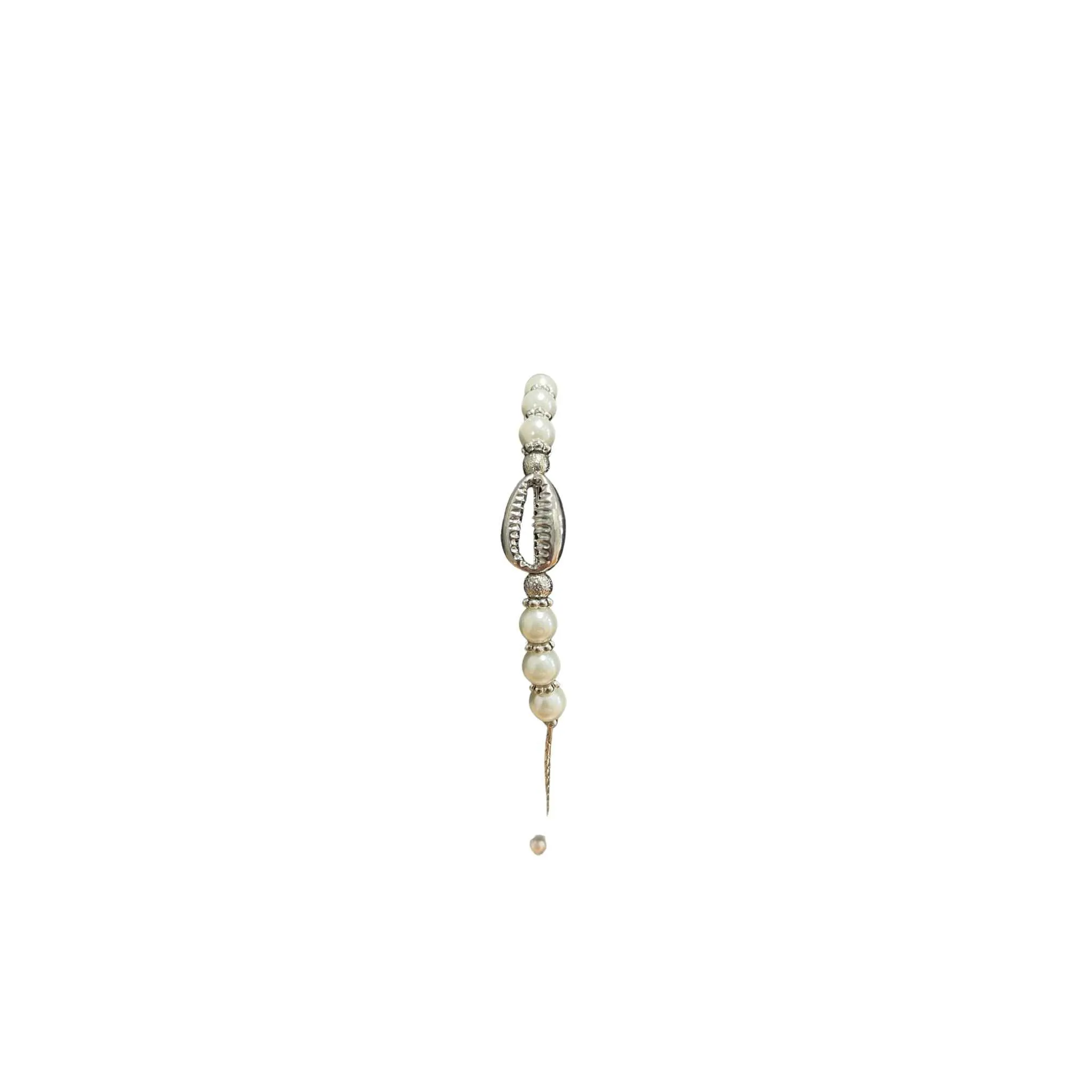 Faux Pearl And Conch Shell Bracelet