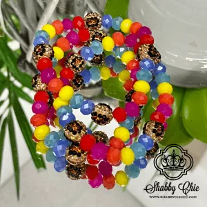 FIesta and Leopard Crystal Bracelet