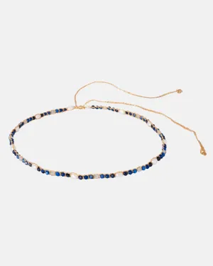Fresh Water Pearl & Gemstone Sky Choker | Gold