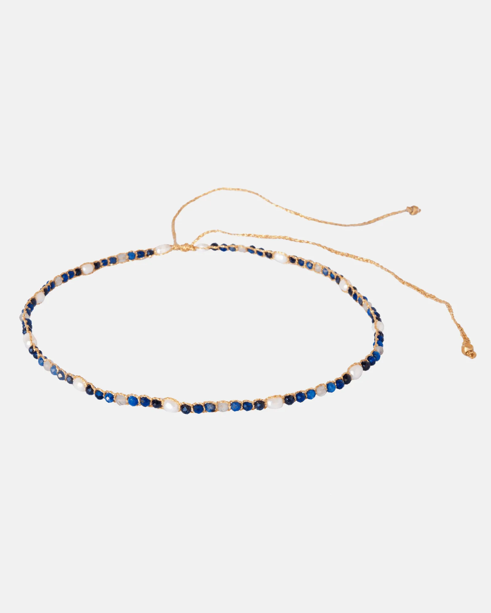 Fresh Water Pearl & Gemstone Sky Choker | Gold