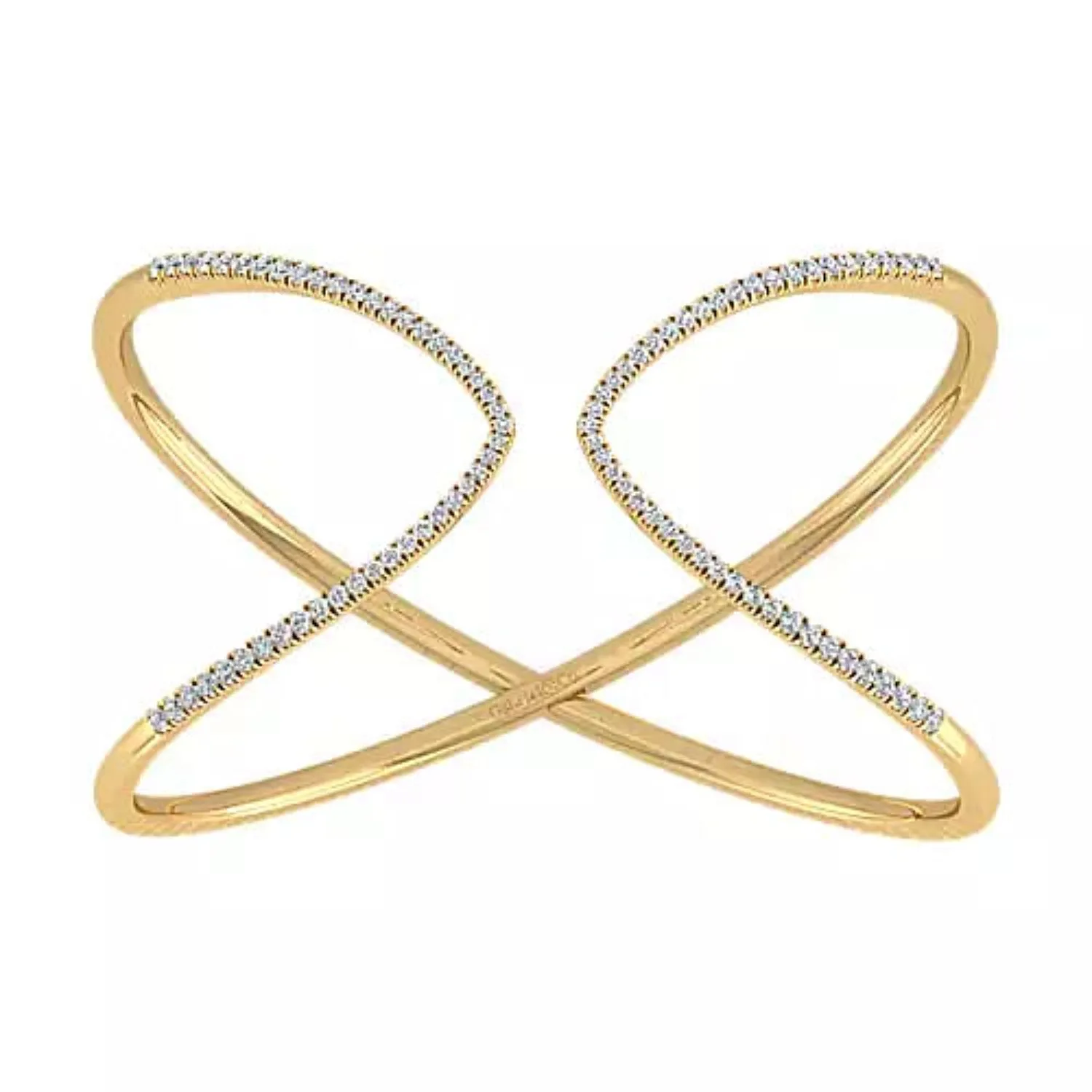 Gabriel & Co. Crossover "Demure" Diamond Bangle Bracelet