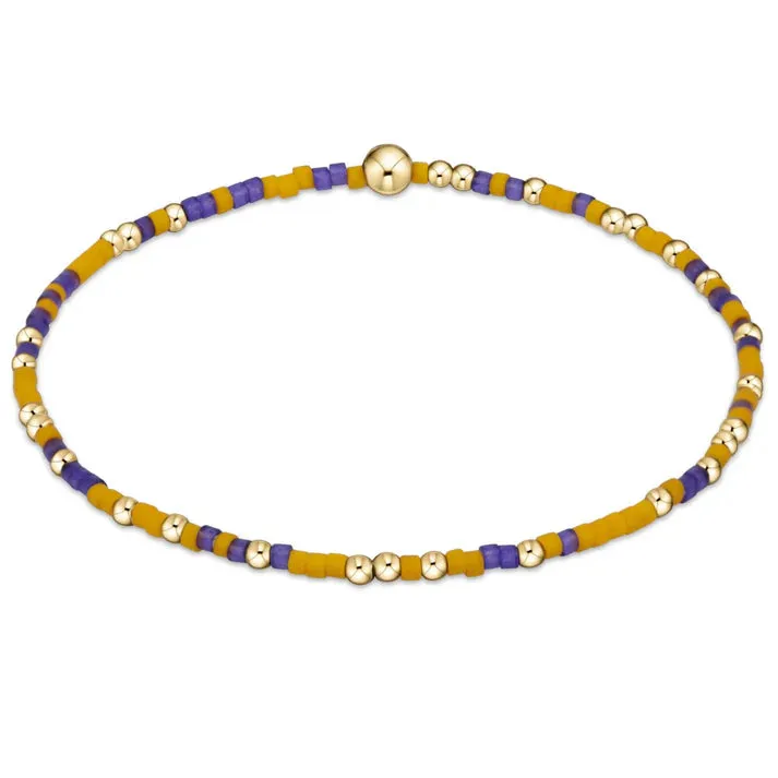 Gameday Hope Unwritten Bracelet Deep Purple/Golden Yellow