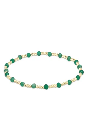 Gemstone Gold Sincerity 3mm Bracelet - Green Onyx