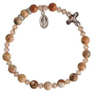 Genuine Picture Jasper Rosary Bracelet (6mm)