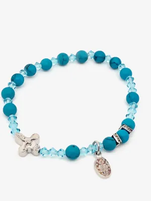 Genuine Turquoise Rosary Bracelet (6 mm)