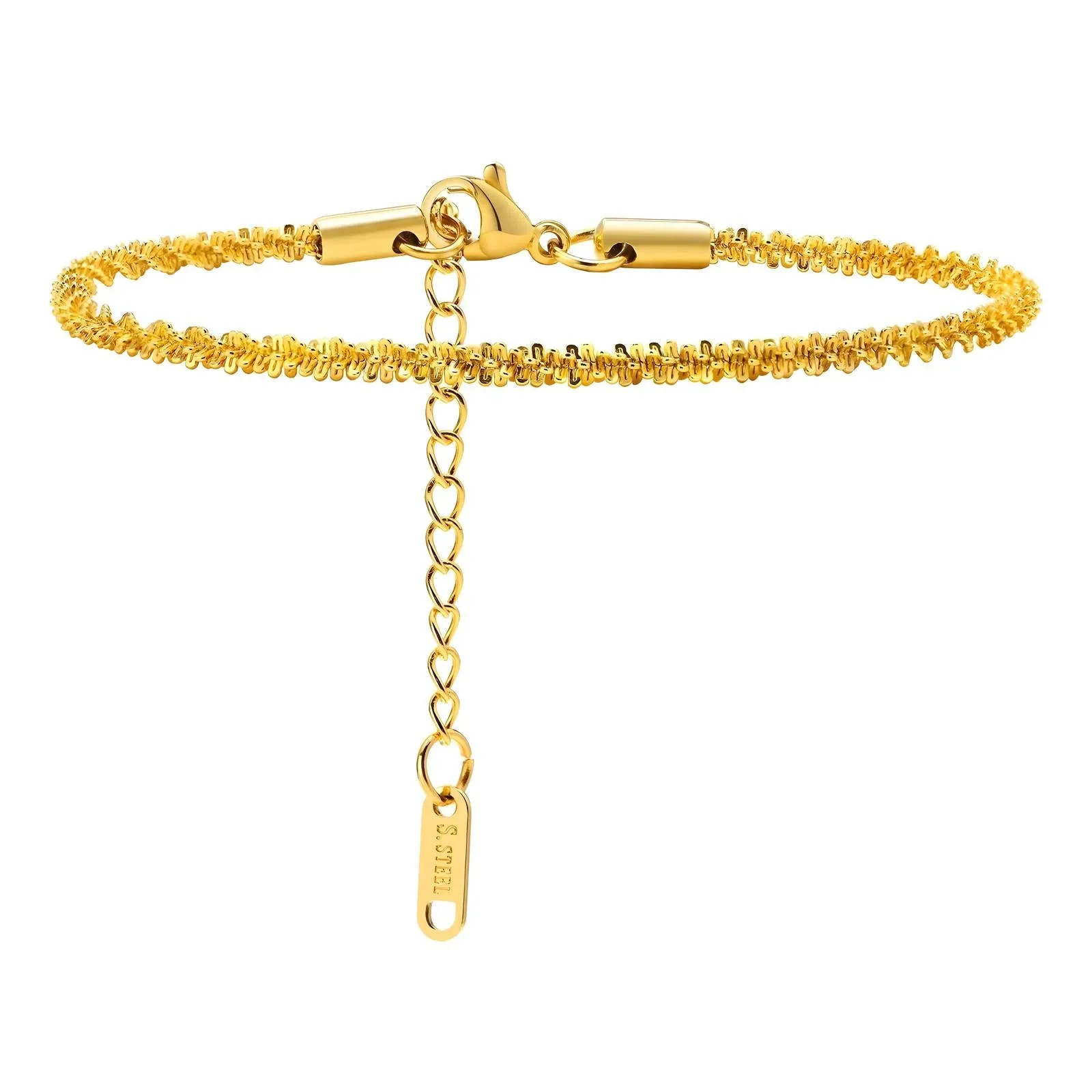 Glitter Rope Bolo Bracelet – 18K Gold
