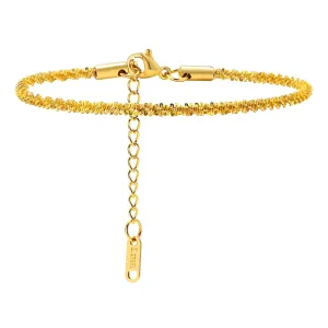 Glitter Rope Bolo Bracelet – 18K Gold