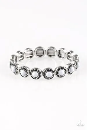 Globetrotter Goals - Silver (Gray Bead) Bracelet