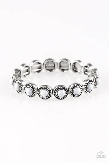 Globetrotter Goals - Silver (Gray Bead) Bracelet