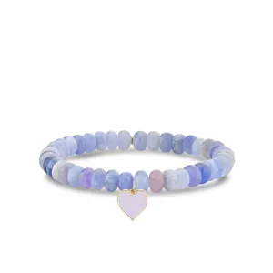 Gold & Enamel Heart on Hackmanite