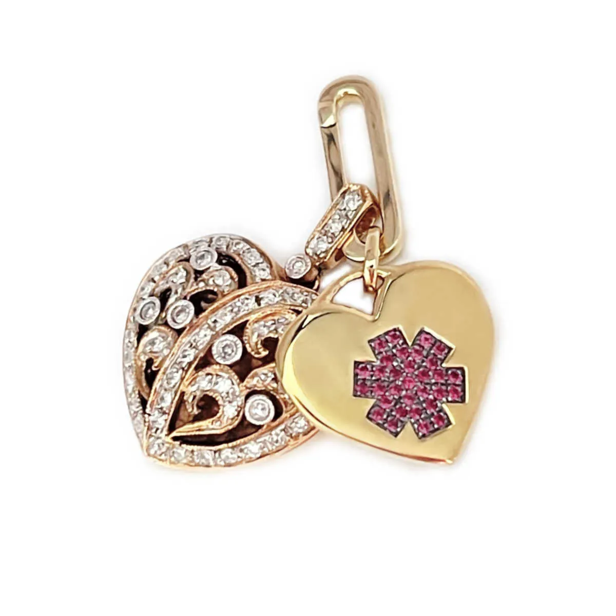 Gold Charm Holder Connector Clip