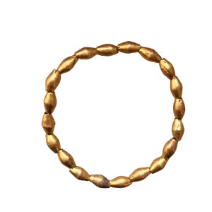Gold Elongated Brass Oval 6mm Bracelet
