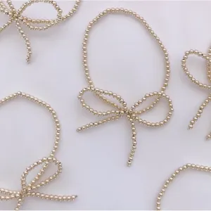 Gold-Filled Beaded Bow Bracelet