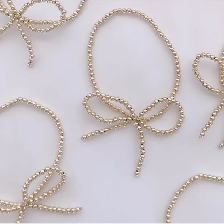 Gold-Filled Beaded Bow Bracelet