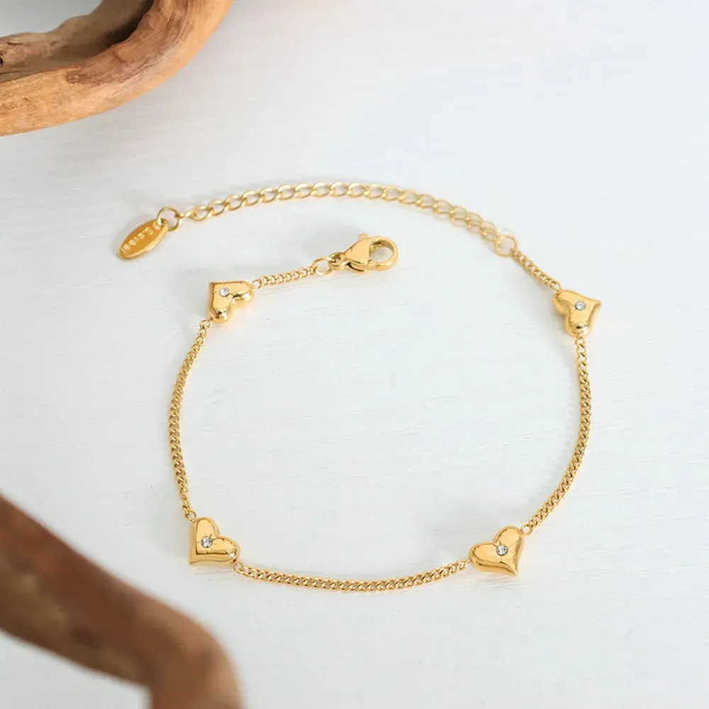 Golden Heart Glow Bracelet