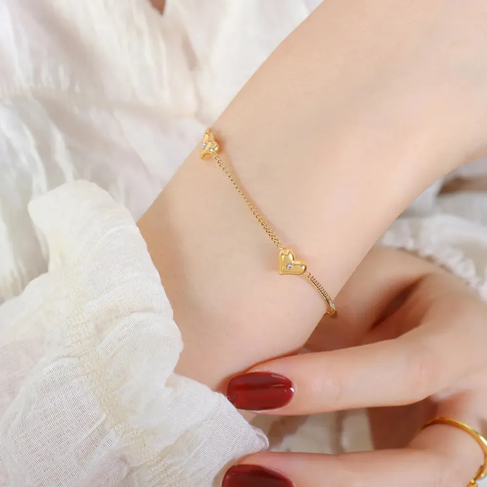 Golden Heart Glow Bracelet