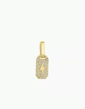 GORJANA SHIMMER BOLT TAG CHARM GOLD