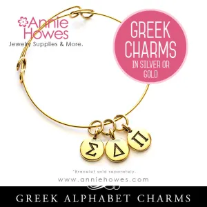 Greek Life Charms. Choose your color Silver or Gold. Sold as single.