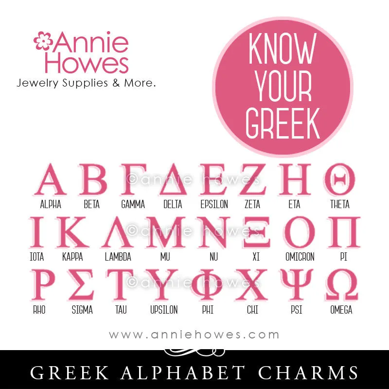 Greek Life Charms. Choose your color Silver or Gold. Sold as single.