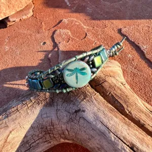 Green dragonfly bracelet