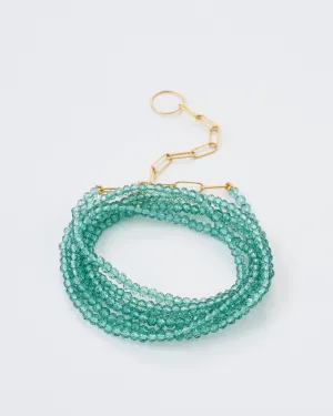 green quartz wrap bracelet
