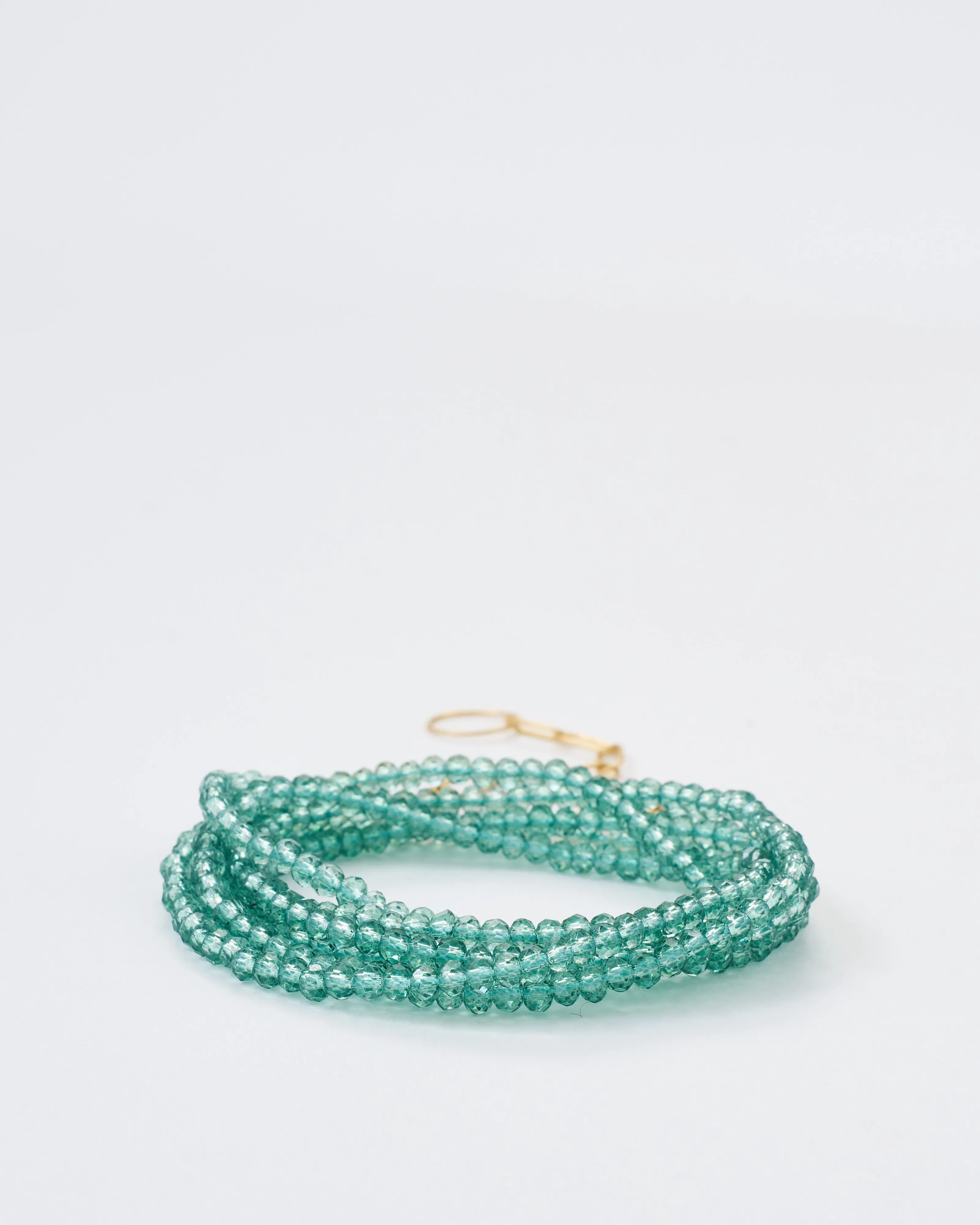green quartz wrap bracelet