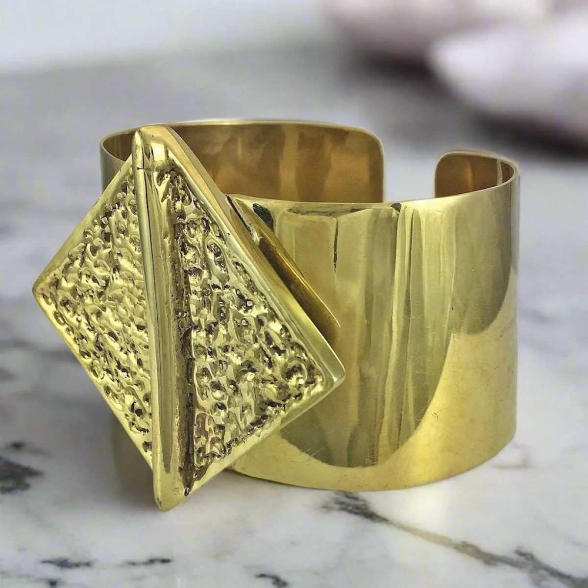 Hammered Bombshell Cuff