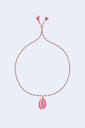 Hand Painted Shell Bracelet in Pink