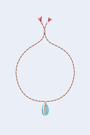Hand Painted Shell Bracelet in Turquoise