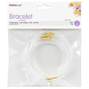 Hollow Clear Bracelets 60mm 3pk
