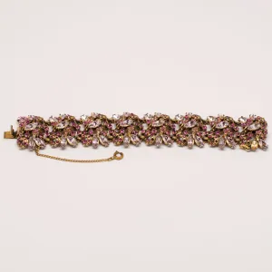 Hollycraft 1950's Violet and Crystal Bracelet