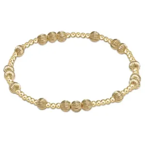Hope Unwritten Dignity Pattern 5mm Gold Bead Bracelet
