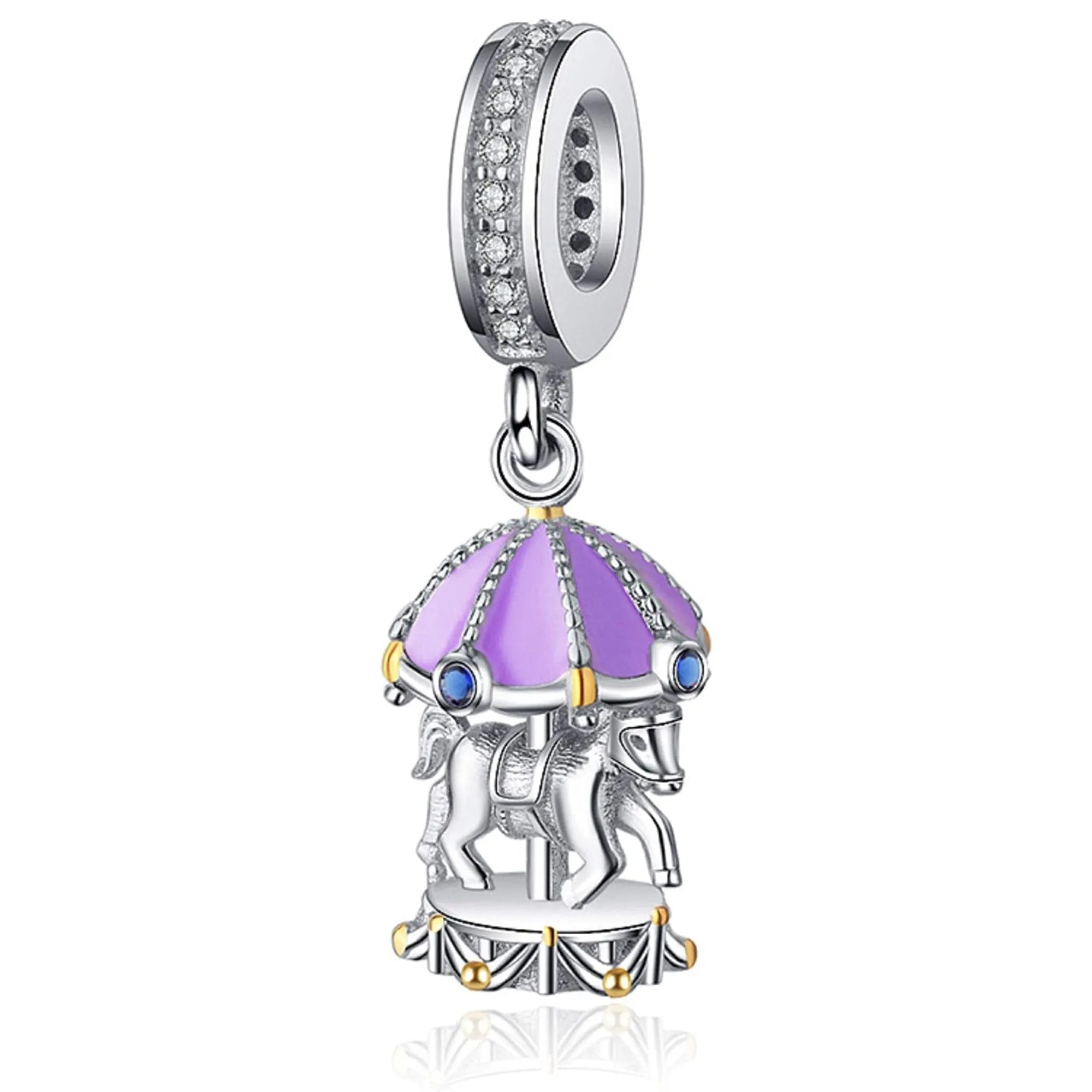 Horse Carousel Merry Go Round Dangle Pendant